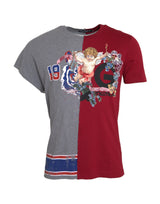 T-shirt à manches courtes à motifs graphiques multicolores de Dolce &amp; Gabbana