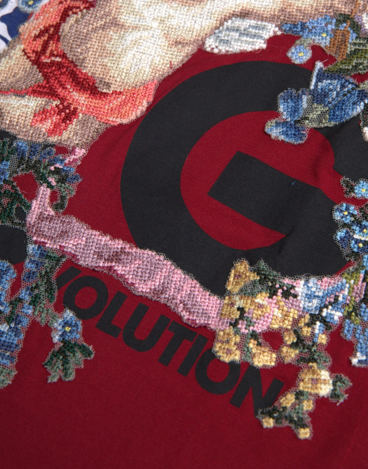 T-shirt à manches courtes à motifs graphiques multicolores de Dolce &amp; Gabbana