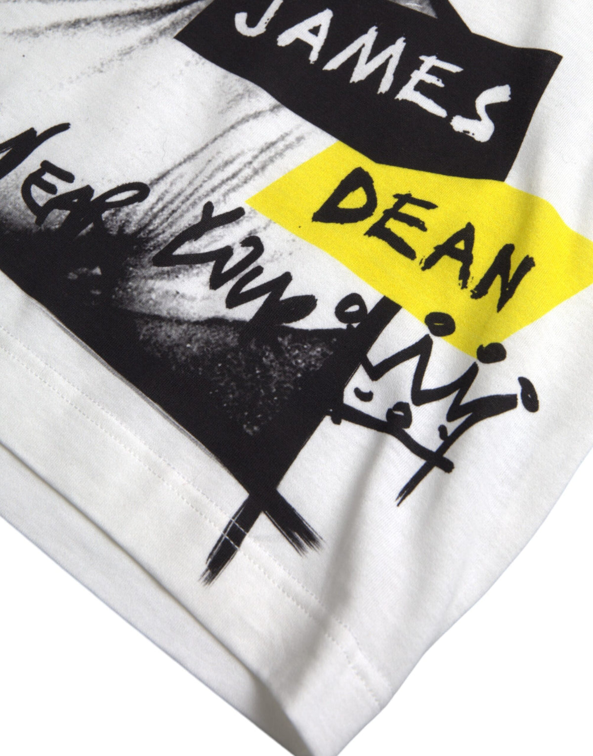 T-shirt homme à manches courtes en coton blanc avec imprimé graphique Dolce &amp; Gabbana