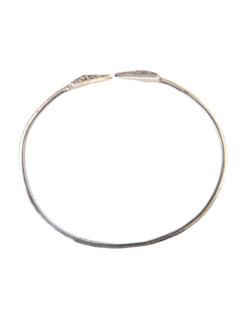 Bracelet Bangle en Argent 925 Nialaya Arrow Crystal pour Femmes