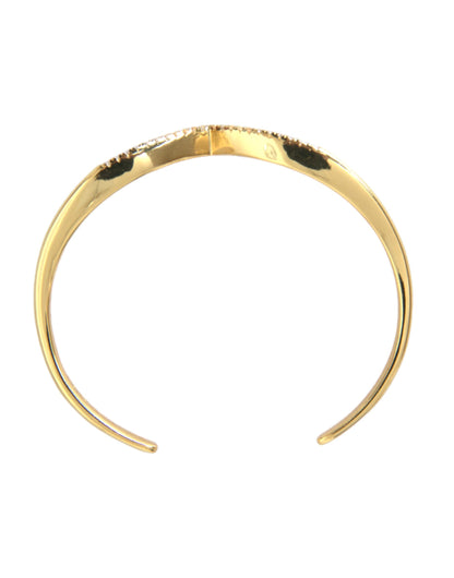 Nialaya Arched Wing Cuff Skyfall Gold CZ 925 Armband