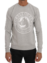 Pull Frankie Morello gris en coton à col rond