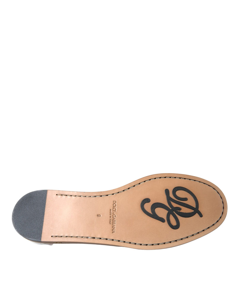 Dolce & Gabbana Mocassins en Cuir Blanc pour Homme