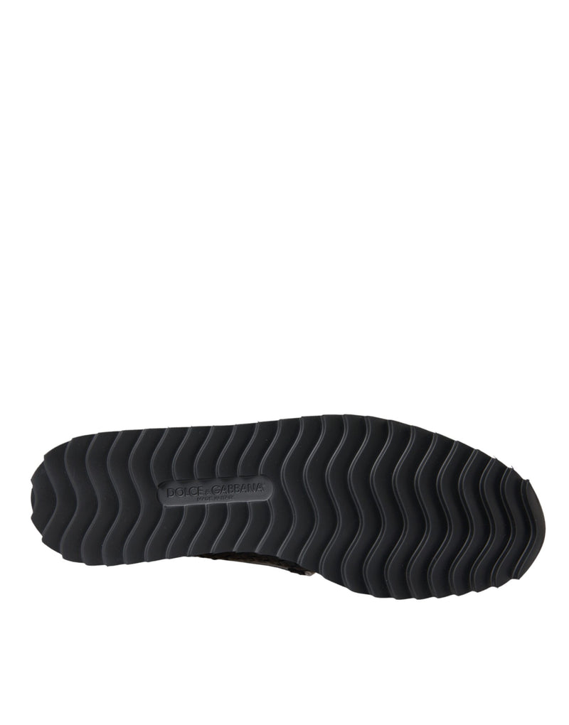 Dolce & Gabbana Black Woven Buffalo Leather Loafers for Men