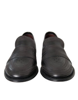 Dolce & Gabbana Black Leather Loafer Men Dress Shoes