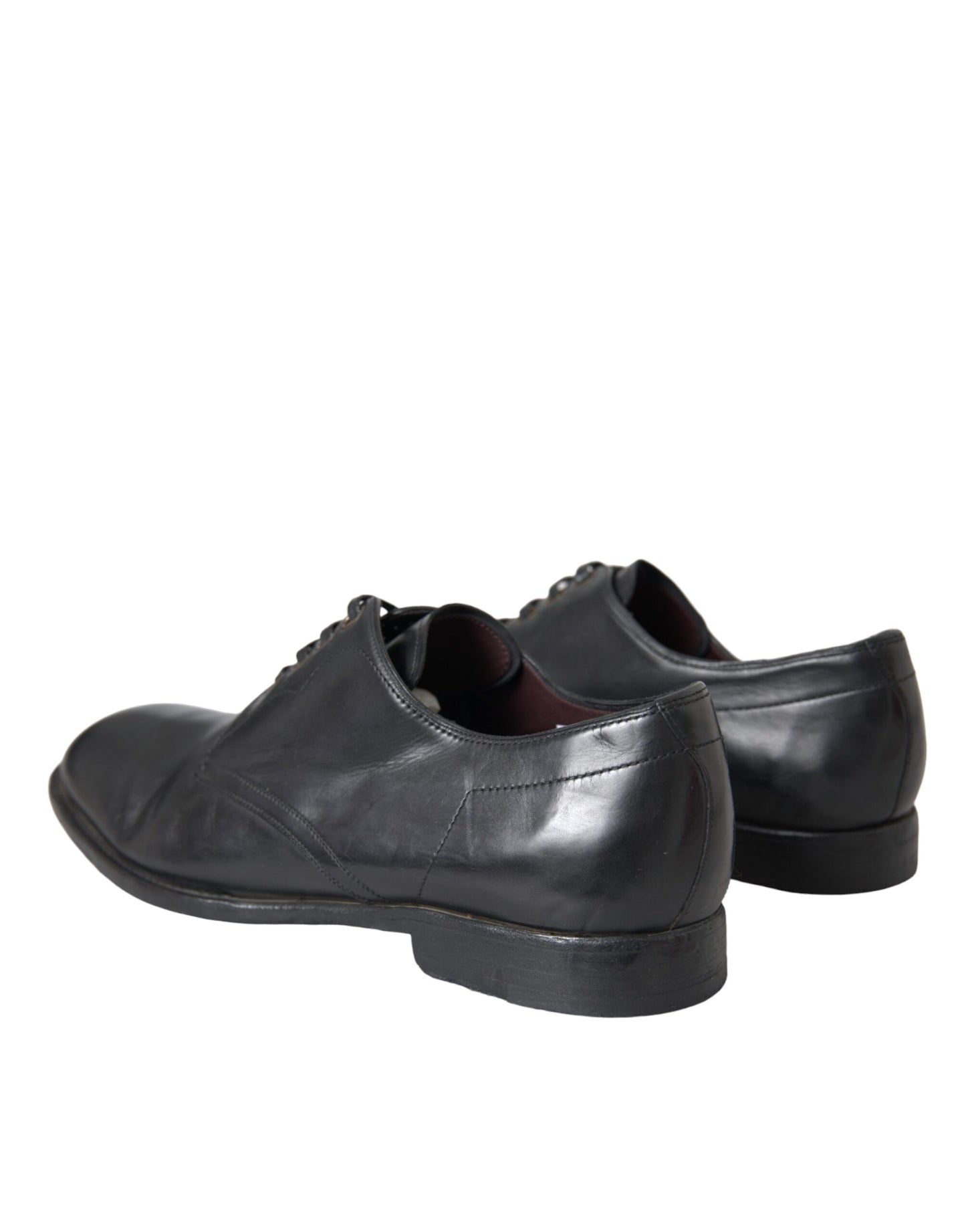 Dolce & Gabbana leren herenschoenen, zwarte derby's, geschikt voor formele gelegenheden.