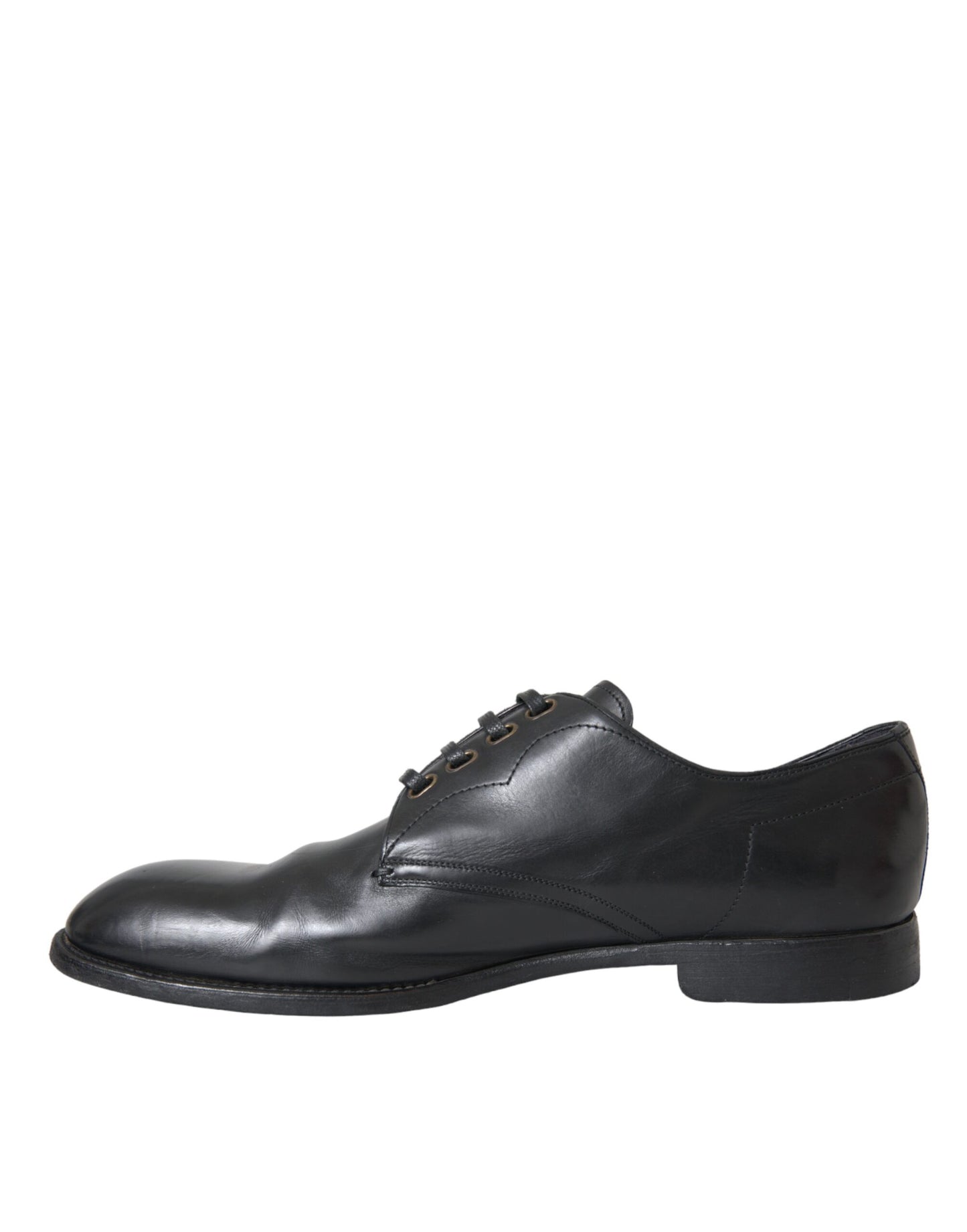 Dolce & Gabbana leren herenschoenen, zwarte derby's, geschikt voor formele gelegenheden.
