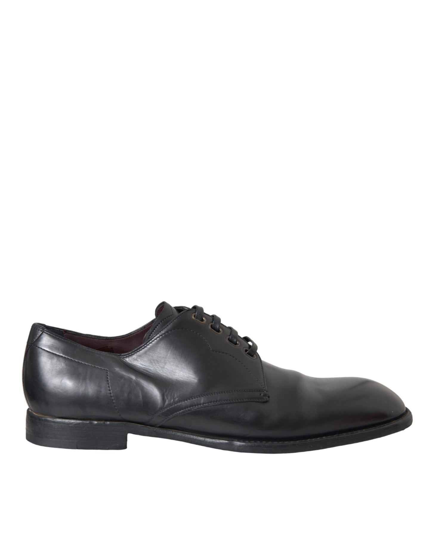 Dolce & Gabbana leren herenschoenen, zwarte derby's, geschikt voor formele gelegenheden.