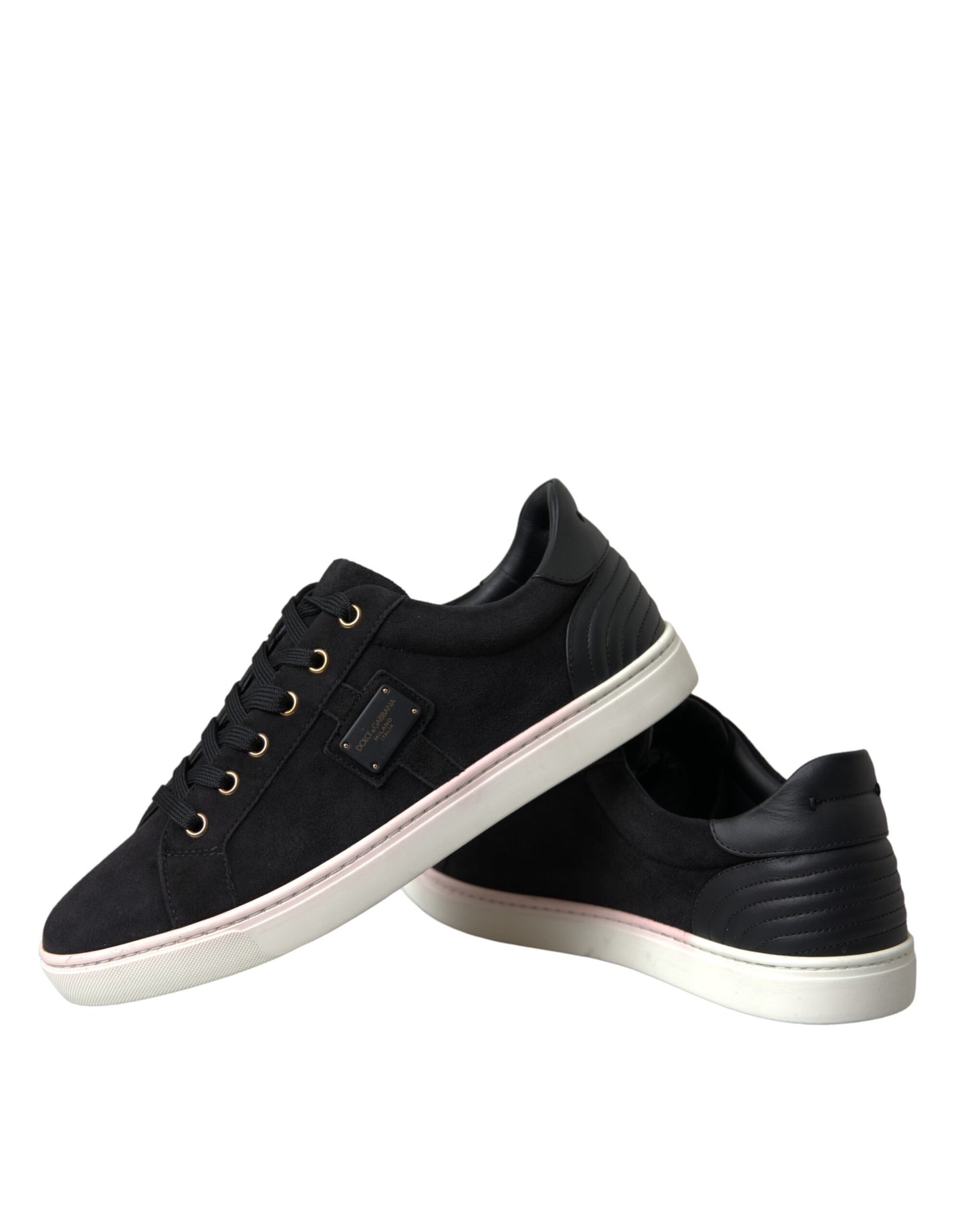 Sneakers basses en cuir suédé noir pour homme Dolce & Gabbana