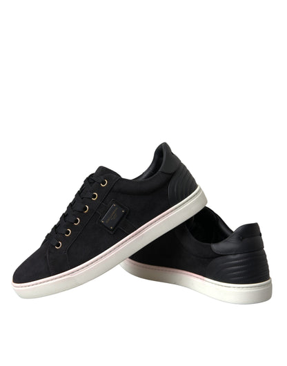 Sneakers basses en cuir suédé noir pour homme Dolce & Gabbana