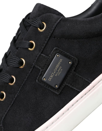 Sneakers basses en cuir suédé noir pour homme Dolce & Gabbana