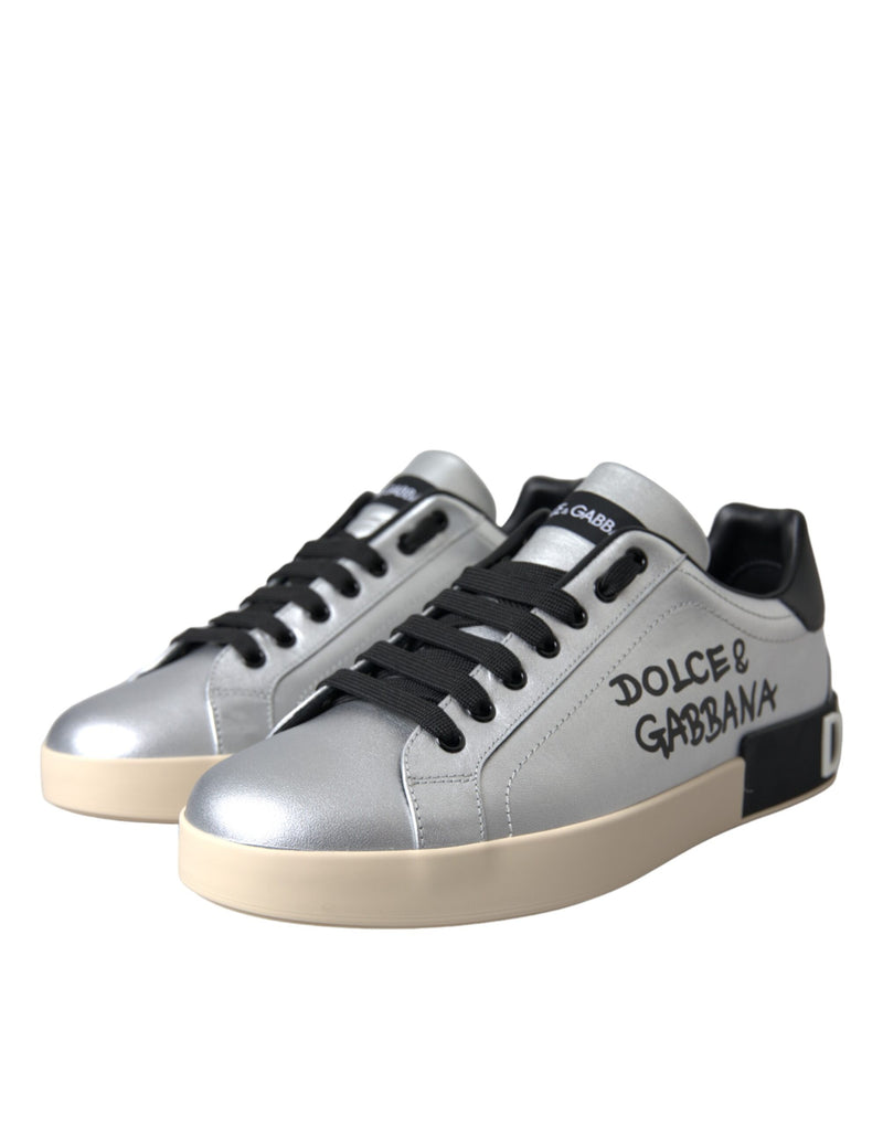 Dolce & Gabbana Silver Portofino Sneakers for Men