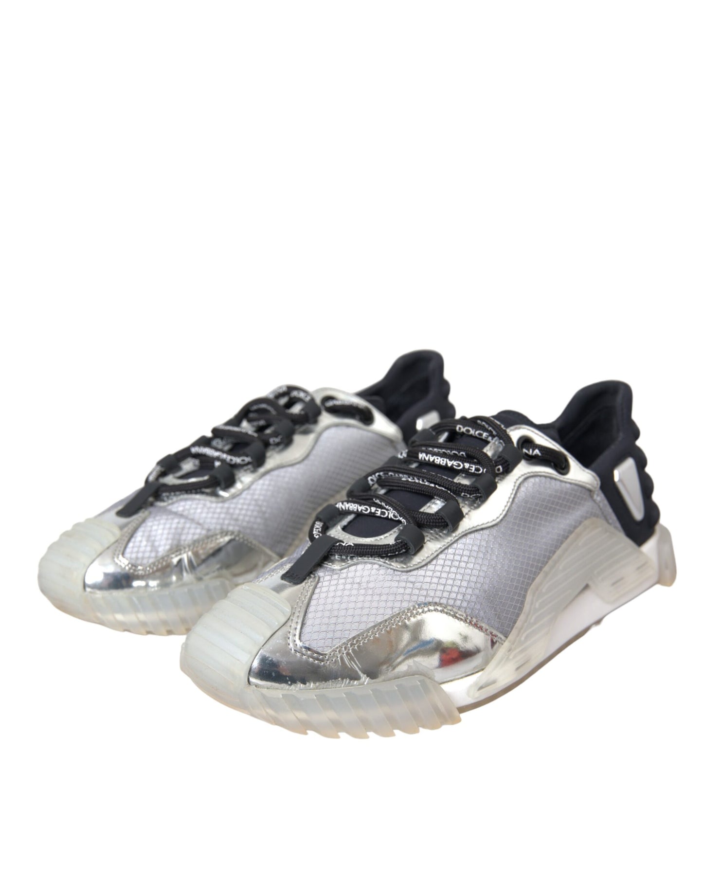 Sneakers basses NS1 en nylon argenté et noir pour homme de Dolce & Gabbana