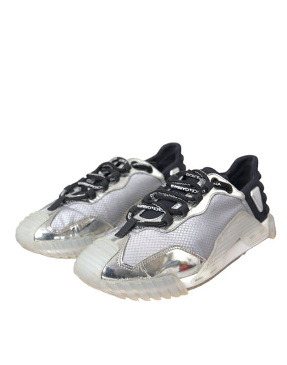Sneakers basses NS1 en nylon argenté et noir pour homme de Dolce & Gabbana