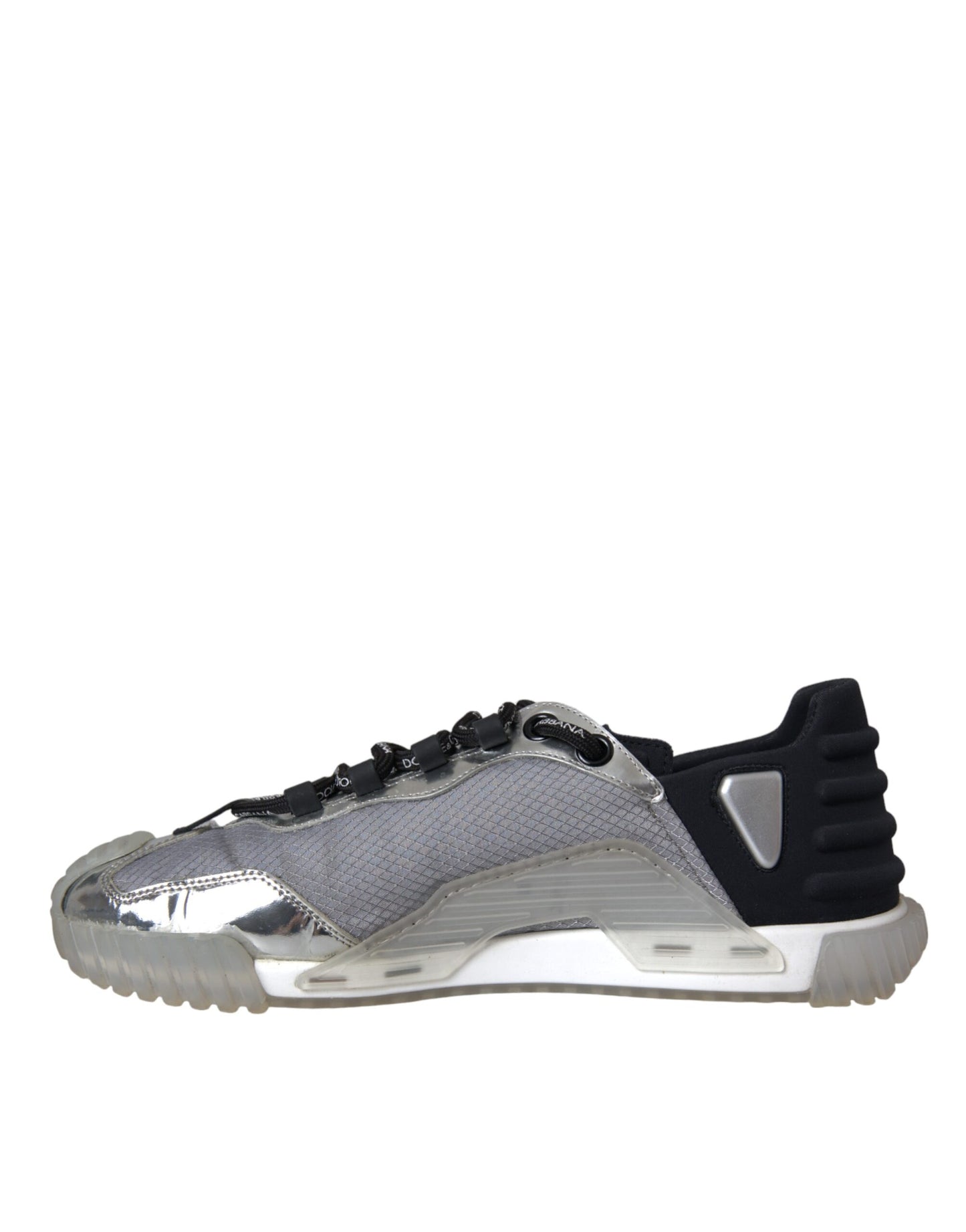 Sneakers basses NS1 en nylon argenté et noir pour homme de Dolce & Gabbana