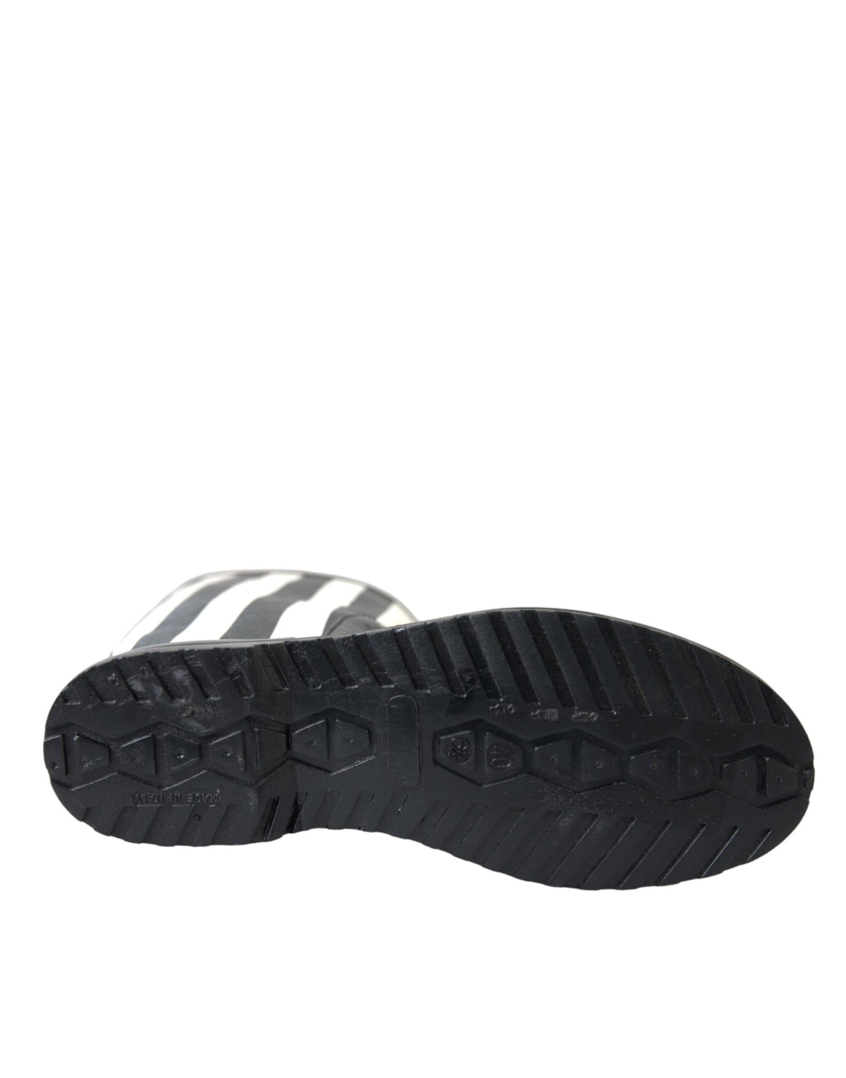 Dolce & Gabbana Bottes Plates Hautes en Caoutchouc Noires pour Femmes