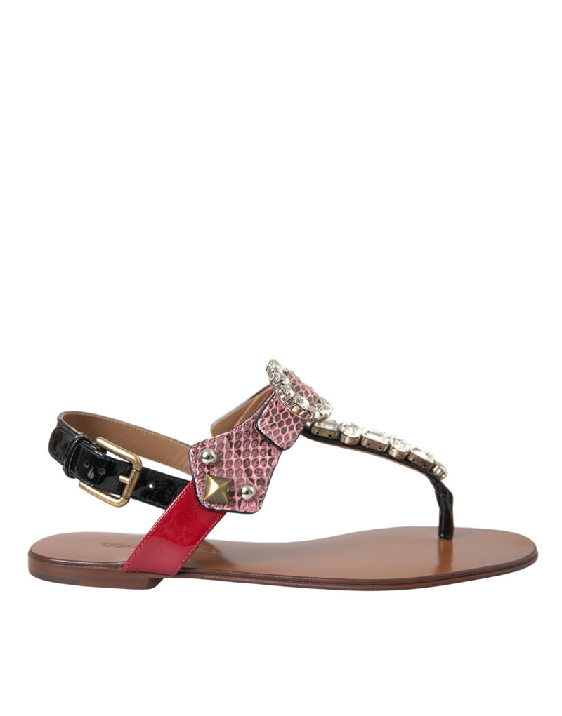 Dolce & Gabbana Multicolor Crystal Sandals - Authentic Slide Sandals