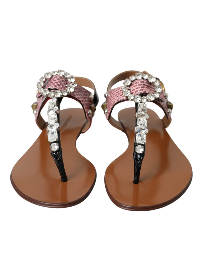 Dolce & Gabbana Sandales Flip-Flops Multicolores en Cristal