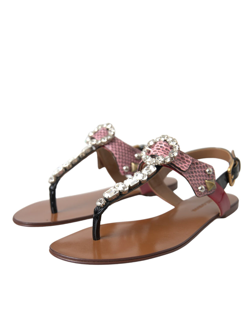 Dolce & Gabbana Sandales Flip-Flops Multicolores en Cristal