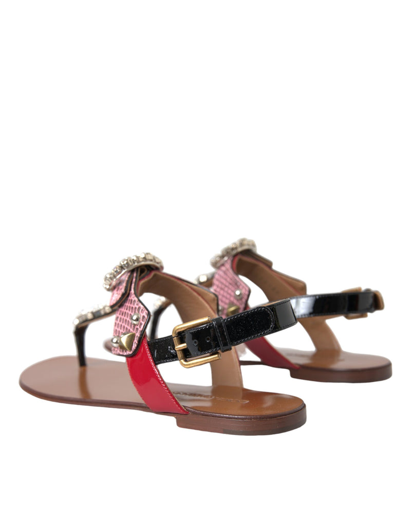 Dolce & Gabbana Sandales Flip-Flops Multicolores en Cristal