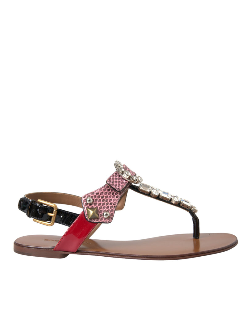 Dolce & Gabbana Sandales Flip-Flops Multicolores en Cristal