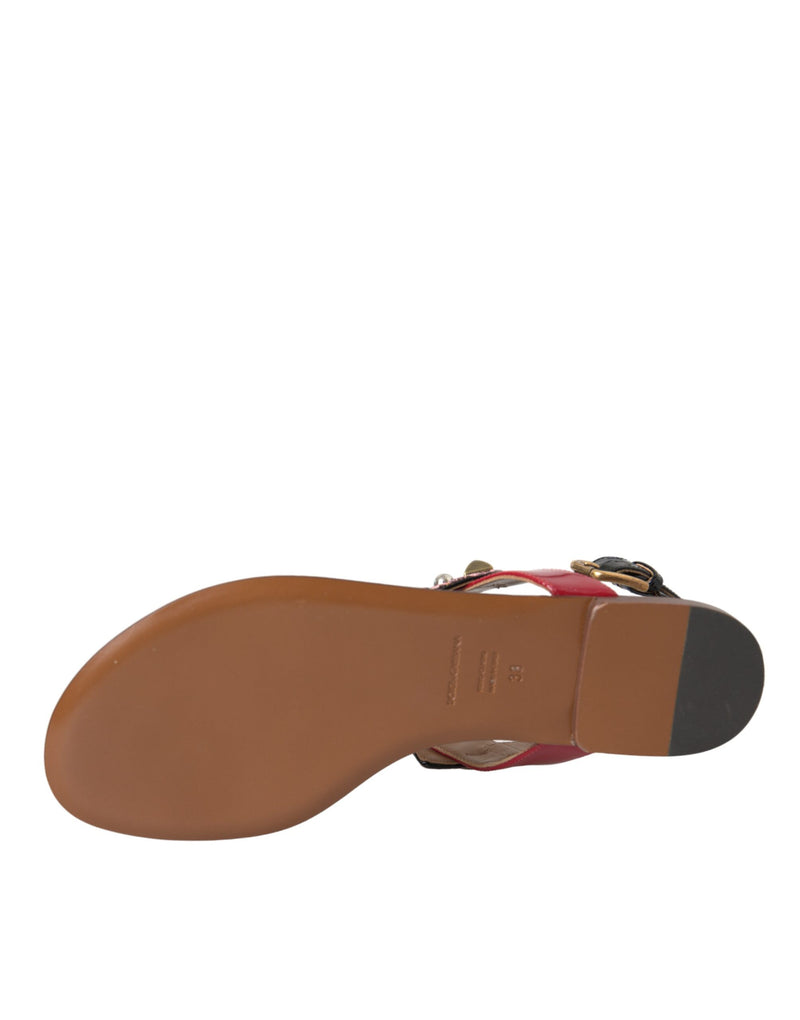 Dolce & Gabbana Sandales Flip-Flops Multicolores en Cristal