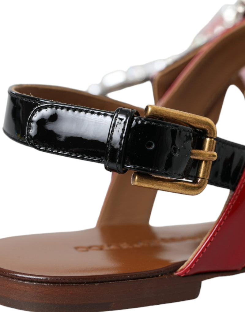 Dolce & Gabbana Sandales Flip-Flops Multicolores en Cristal