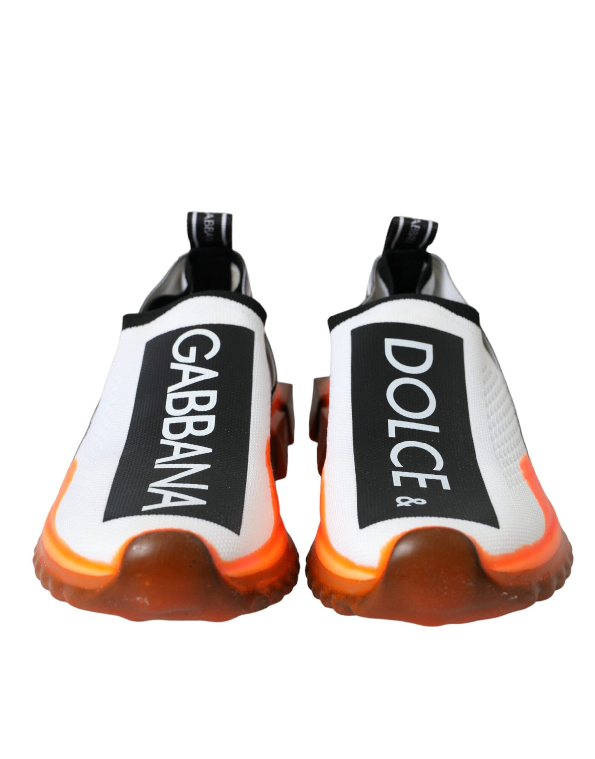 Dolce & Gabbana Sorrento Sneakers en Noir, Blanc et Orange