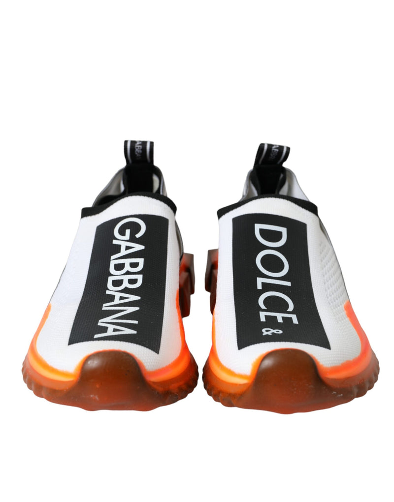 Dolce & Gabbana Sorrento Sneakers en Noir, Blanc et Orange