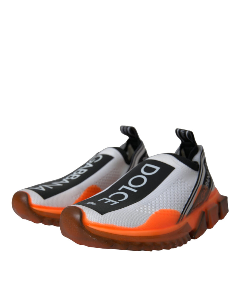Dolce & Gabbana Sorrento Sneakers en Noir, Blanc et Orange