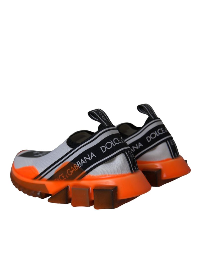 Dolce & Gabbana Sorrento Sneakers en Noir, Blanc et Orange
