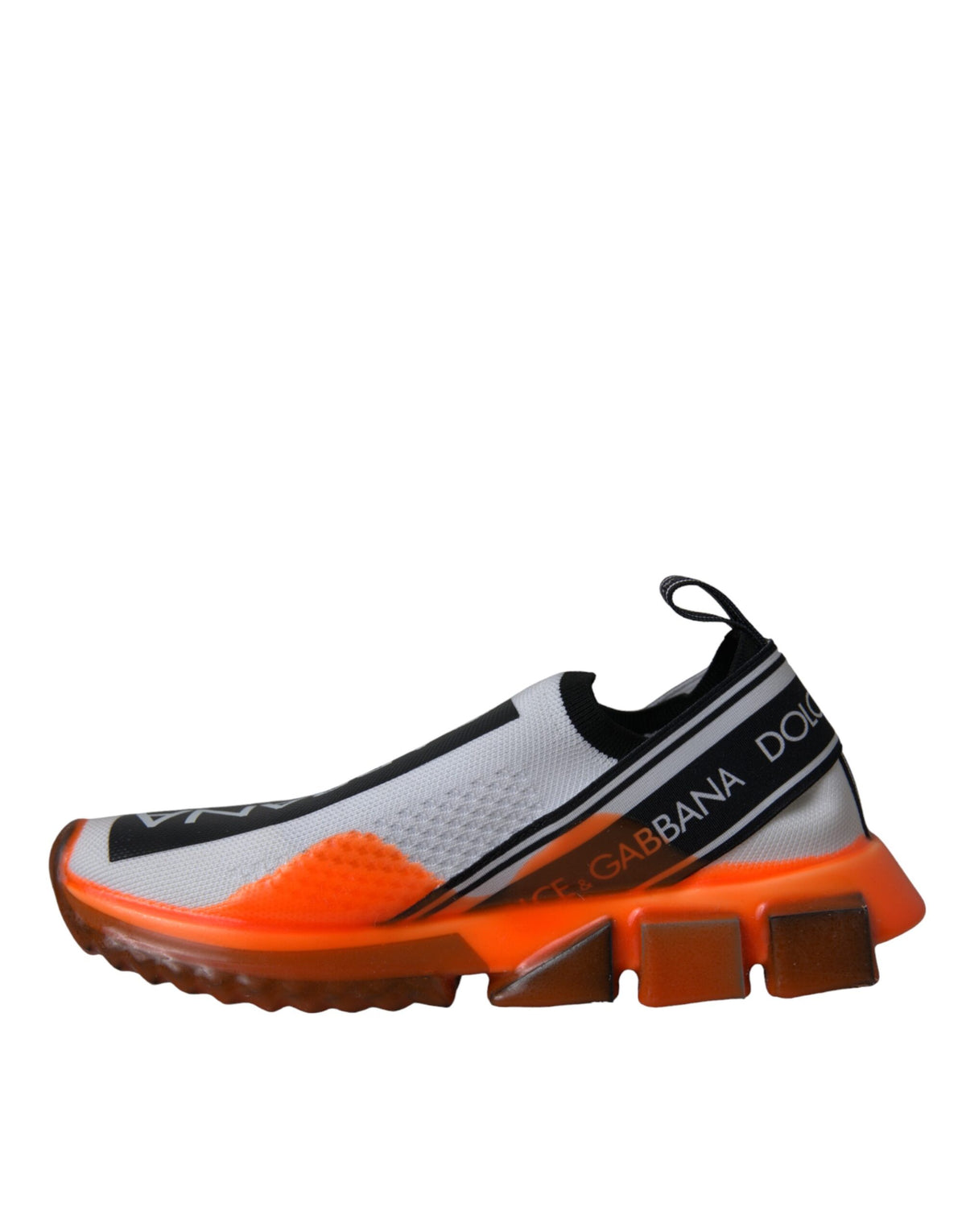 Dolce & Gabbana Sorrento Sneakers en Noir, Blanc et Orange