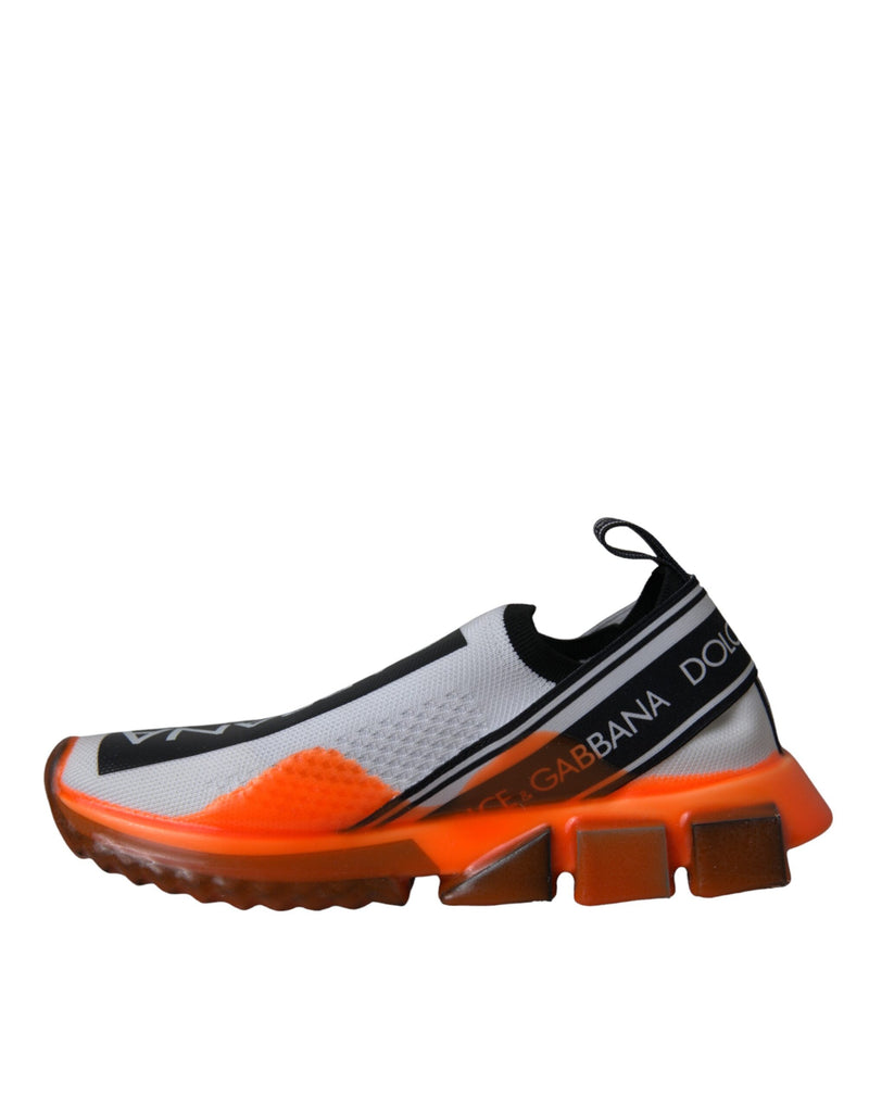Dolce & Gabbana Sorrento Sneakers en Noir, Blanc et Orange