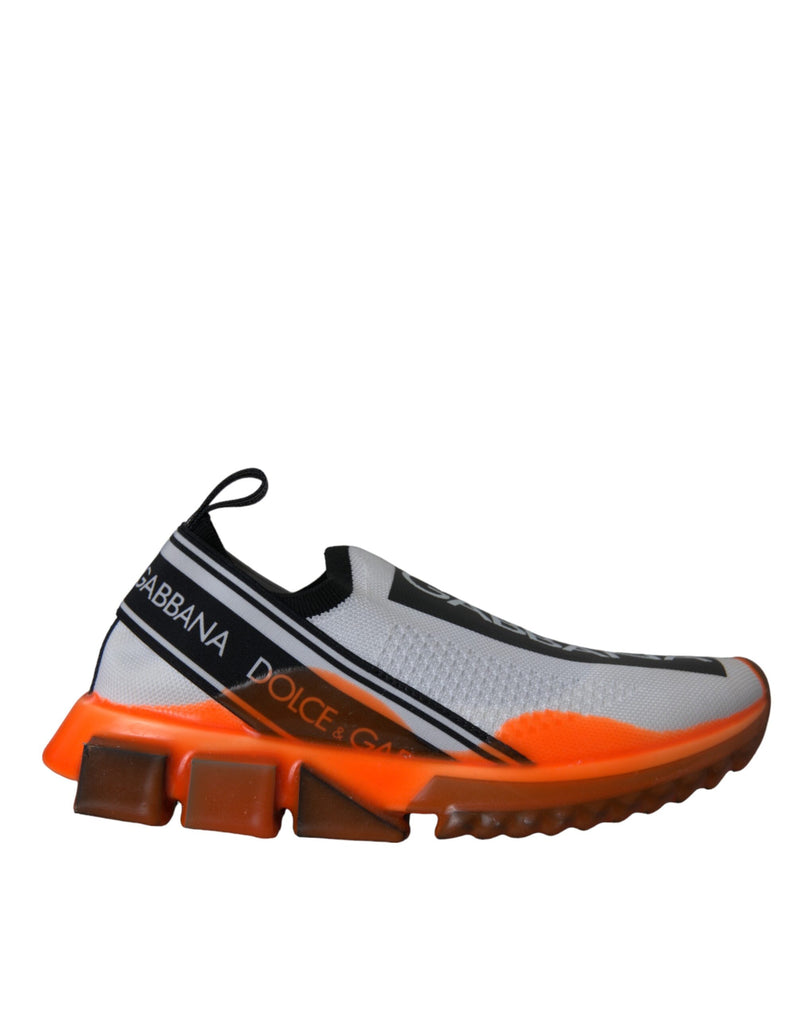 Dolce & Gabbana Sorrento Sneakers en Noir, Blanc et Orange