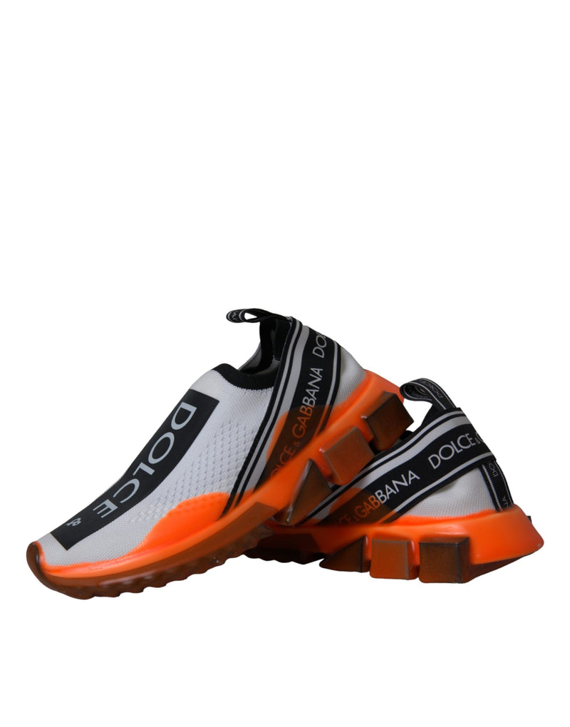 Dolce & Gabbana Sorrento Sneakers en Noir, Blanc et Orange