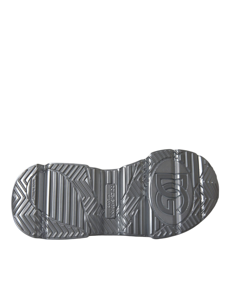 Dolce & Gabbana Silver Iridescent DAYMASTER Leather Sneakers