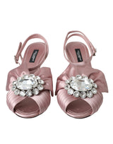 Dolce & Gabbana Pink Keira Crystal Heels Sandals