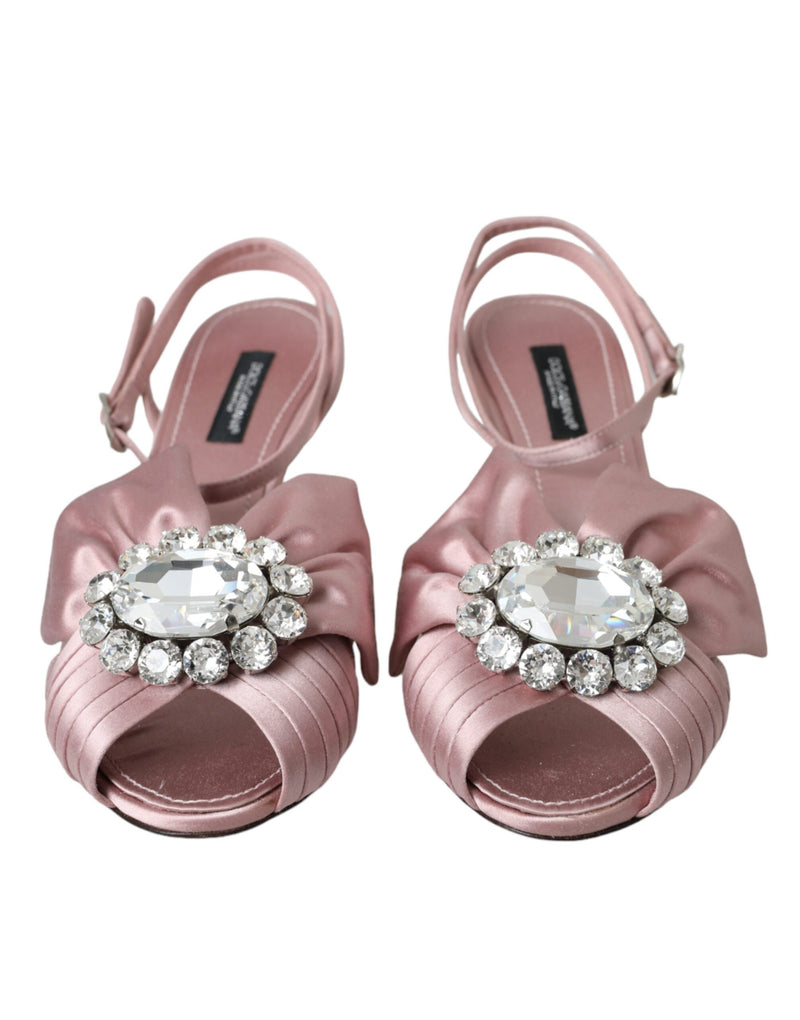 Dolce & Gabbana Pink Keira Crystal Heels Sandals