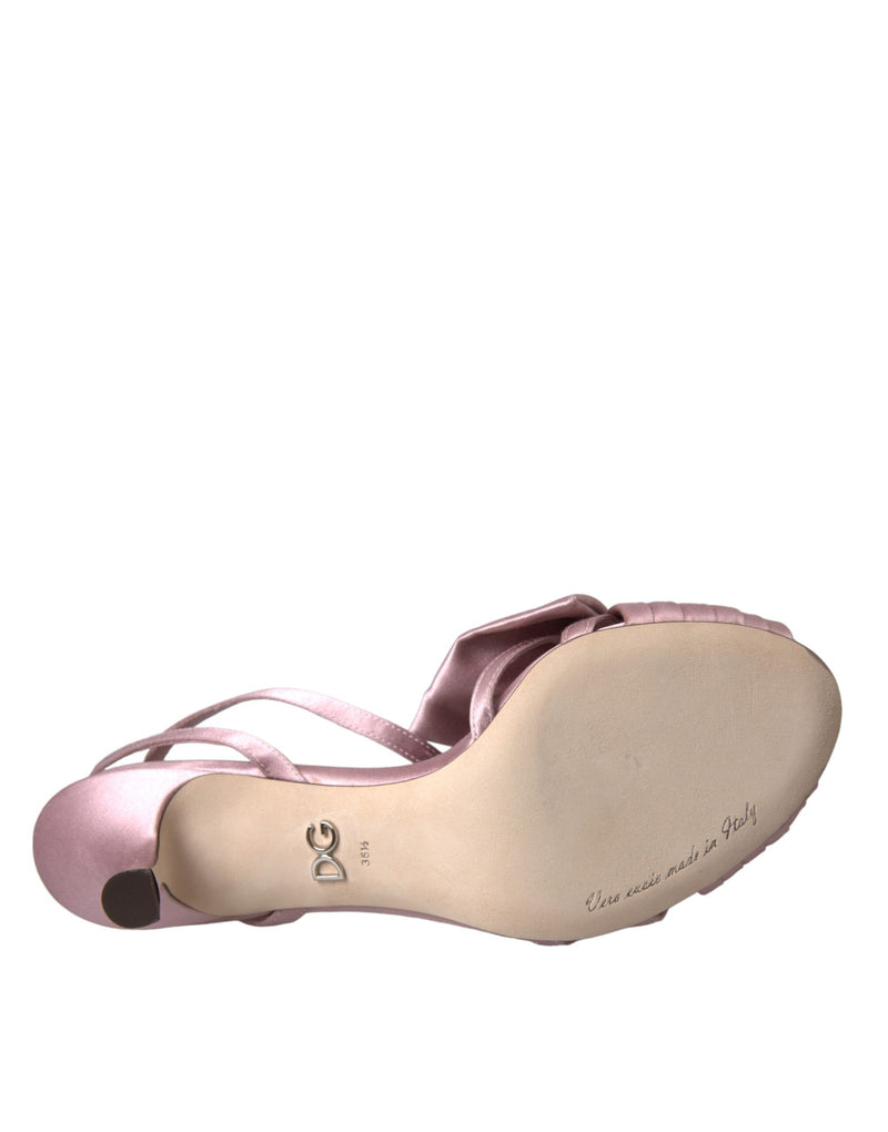 Dolce & Gabbana Pink Keira Crystal Heels Sandals
