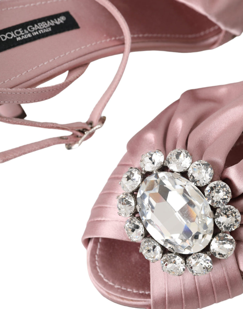 Dolce & Gabbana Pink Keira Crystal Heels Sandals