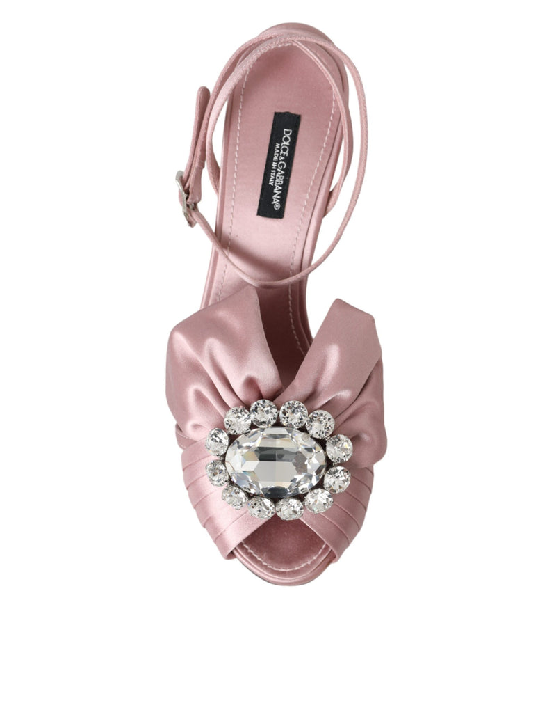 Dolce & Gabbana Pink Keira Crystal Heels Sandals