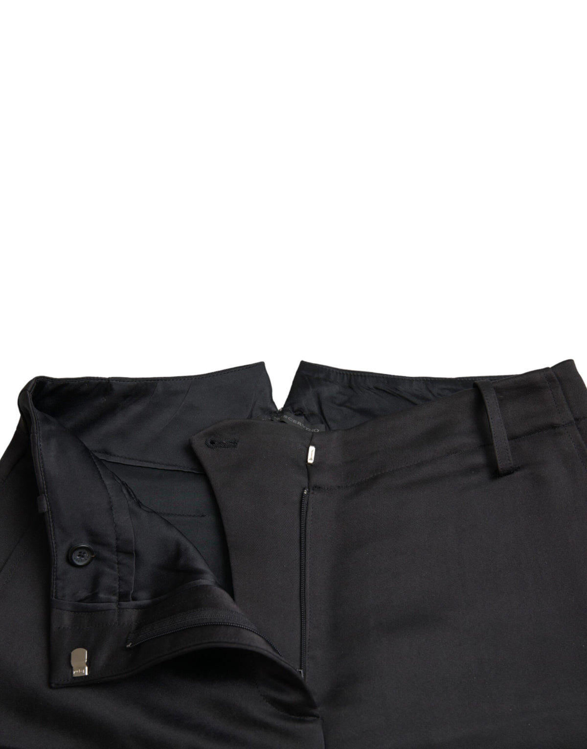 Ermanno Scervino Pantalons Capri Noirs Taille Haute
