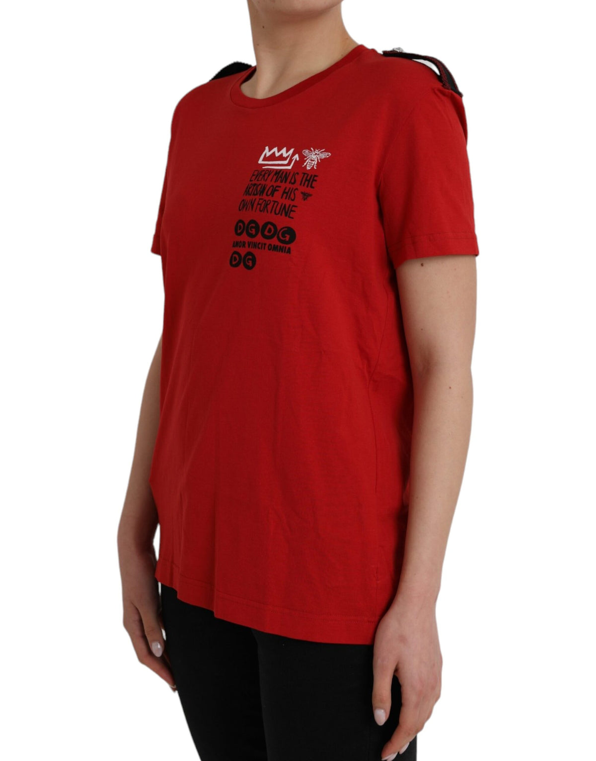 T-shirt Dolce & Gabbana Rouge en Coton avec Imprimé Graphique