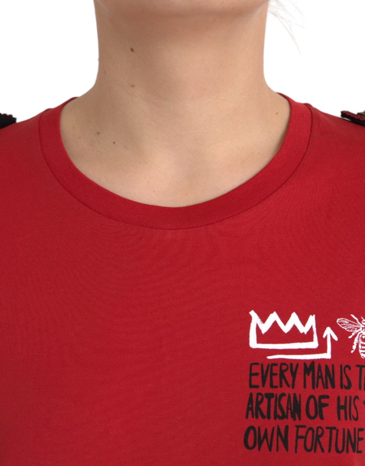 T-shirt Dolce & Gabbana Rouge en Coton avec Imprimé Graphique