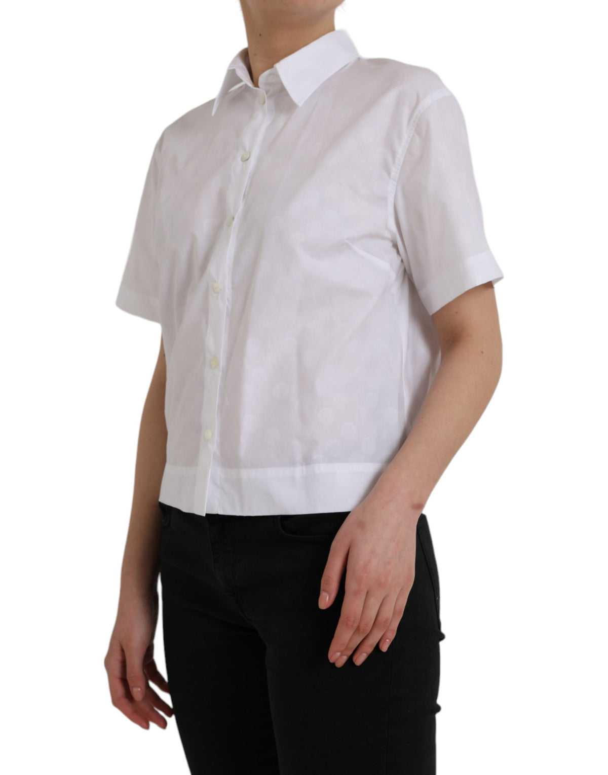 Dolce & Gabbana Polo Shirt Femme Blanc à Col Court