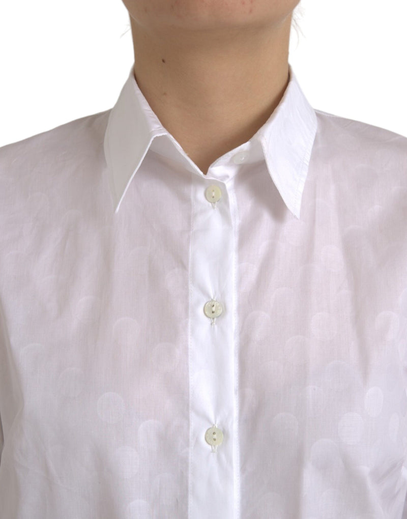 Dolce & Gabbana White Collared Short Sleeve Polo Shirt
