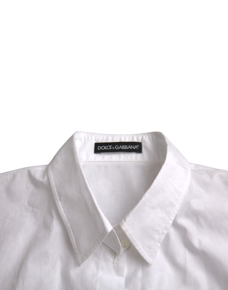 Dolce & Gabbana White Collared Short Sleeve Polo Shirt
