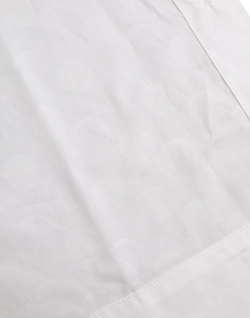 Dolce & Gabbana White Collared Short Sleeve Polo Shirt