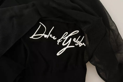 Dolce & Gabbana Zwarte Logo Crewneck Lange Mouw Trui
