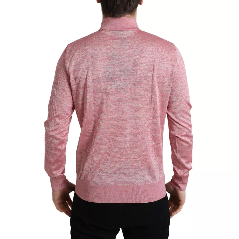 Pull col montant en polyester rose pour homme de Dolce &amp; Gabbana